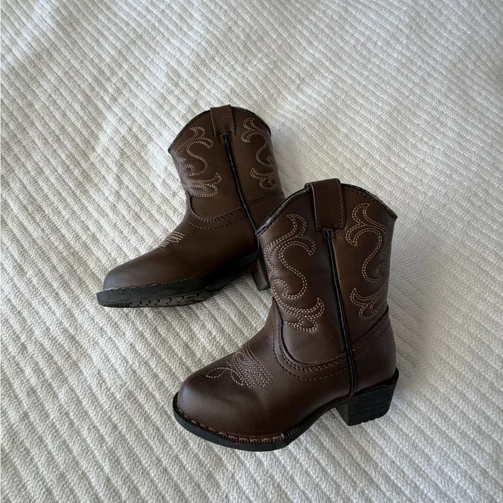 Toddler 6 month Brown Cowboy Boots